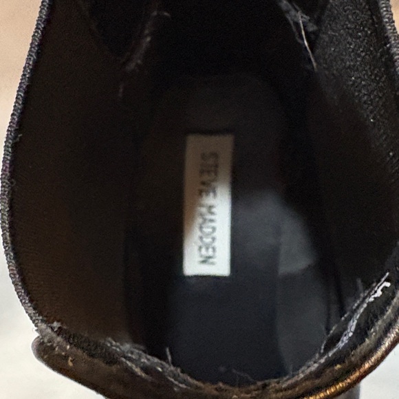 Steve Madden Black Leather Ankle Booties - Picture 2 of 14